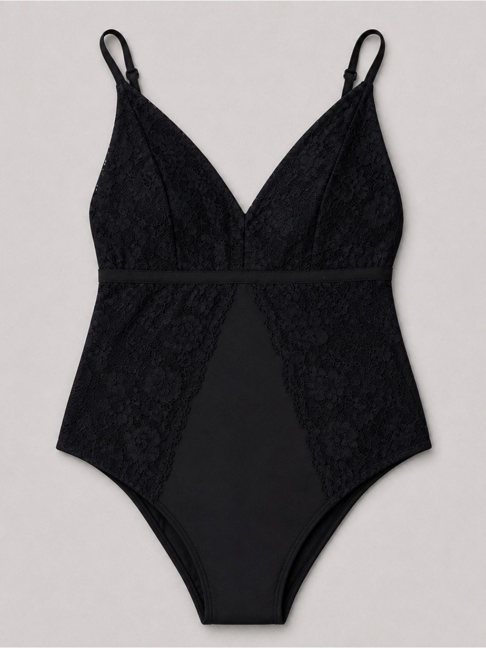 WYLDR Black Lace Bodysuit with adjustable straps *not sheer*